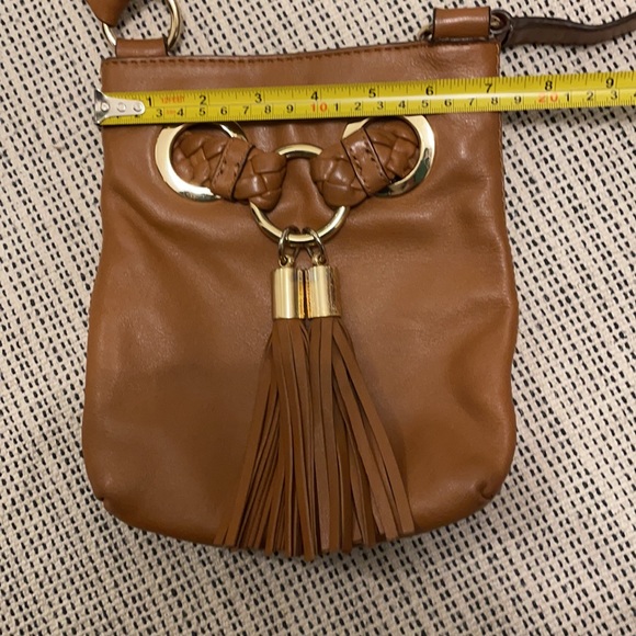 Michael Kors Braided Tassels Crossbody Leather Bag - Picture 13 of 14